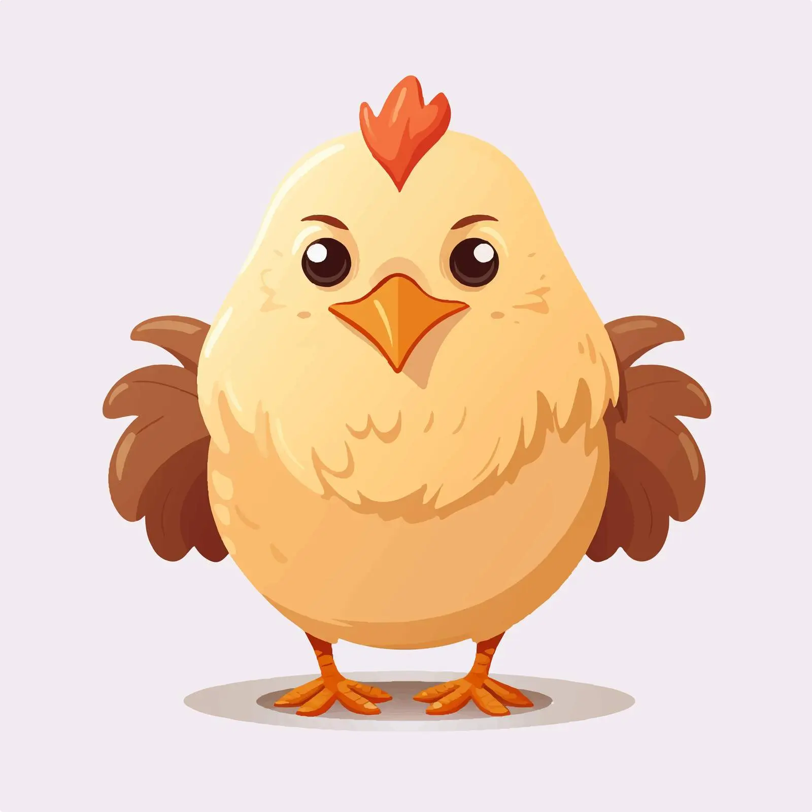 Isolated Chicken Vector Illustration on White Background – free stock il image from Dotvec