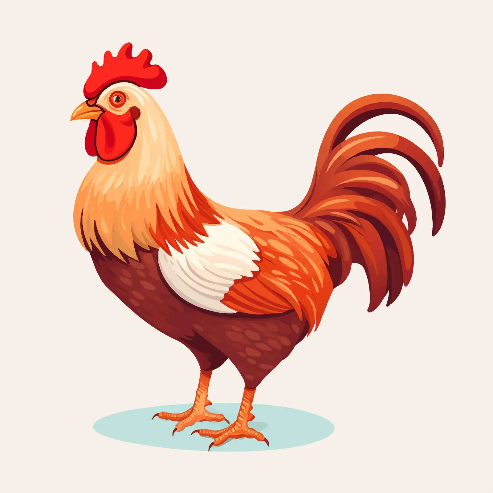 Isolated Chicken Vector Illustration on White Background – free chicken logo image from Dotvec