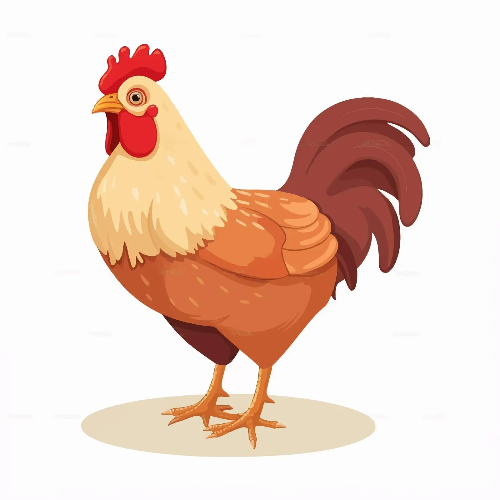 Chicken Vector Illustration on White Background — free download from Dotvec