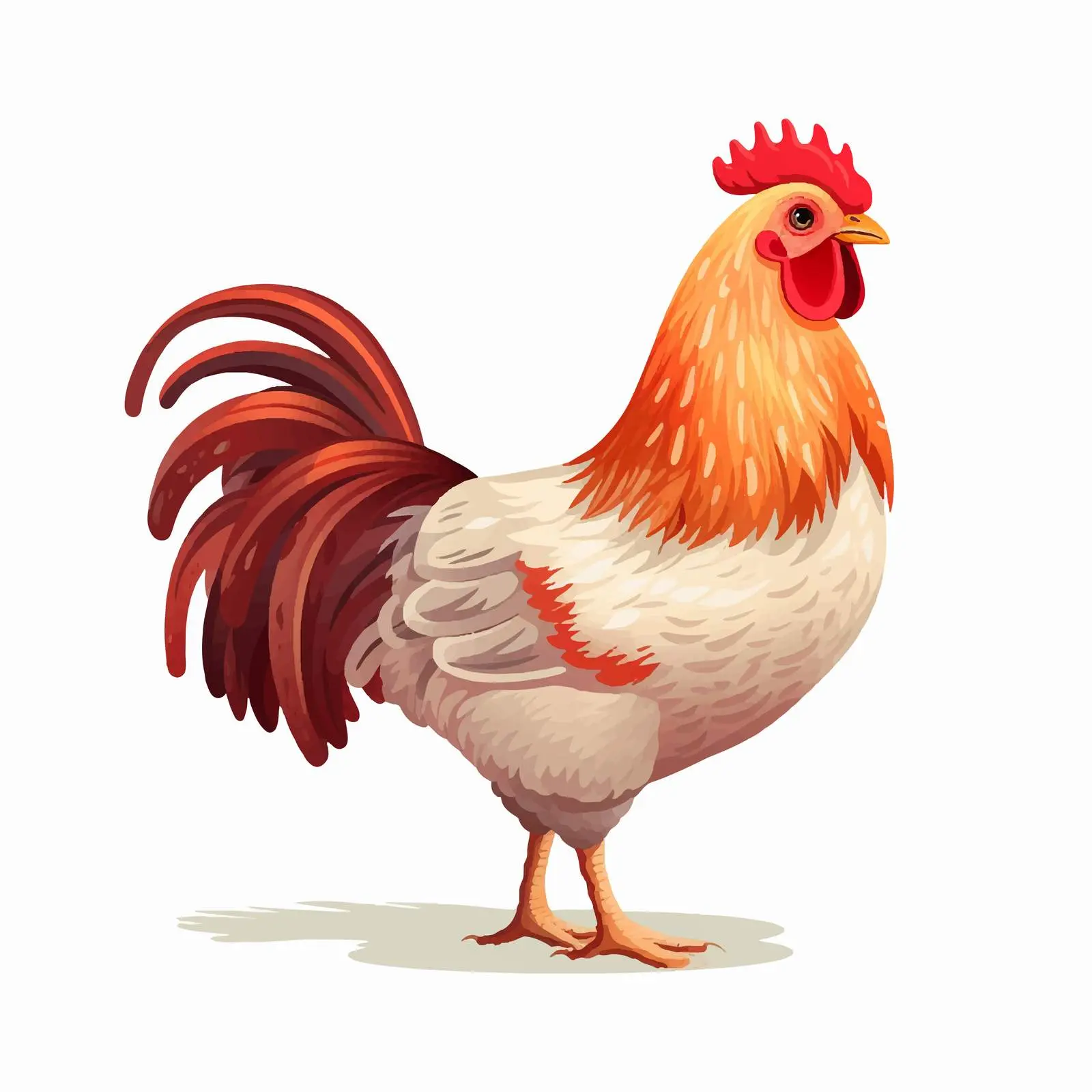 Chicken Vector Illustration on White Background — free download from Dotvec