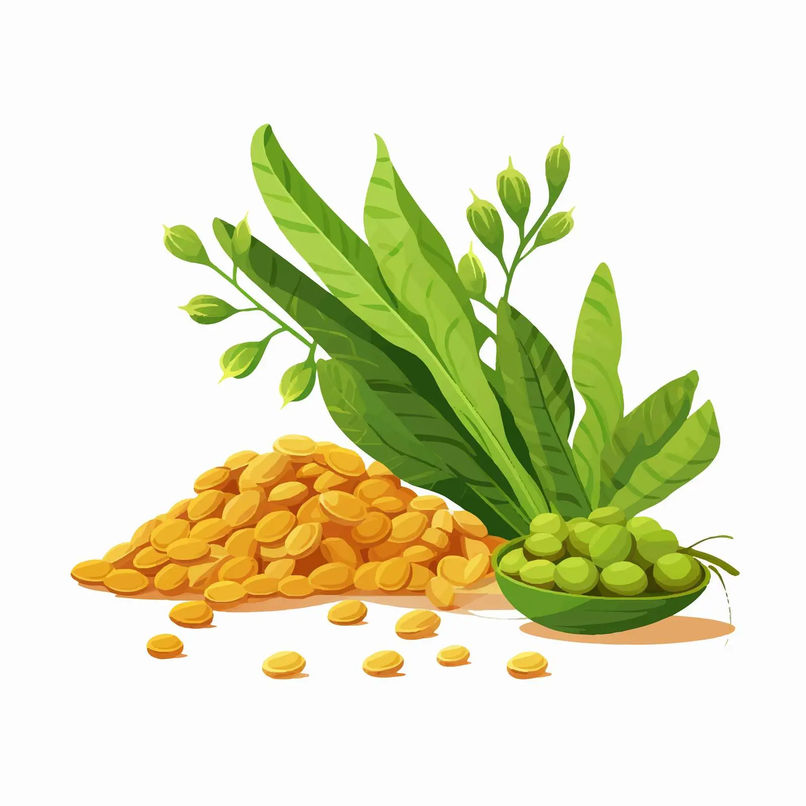 Fresh Chickpea Plant with Natural Fiber Benefits — free download from Dotvec