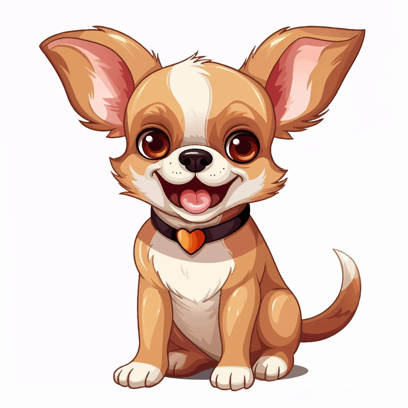 Cartoon Chihuahua Dog Illustration Vector Art — free download from Dotvec