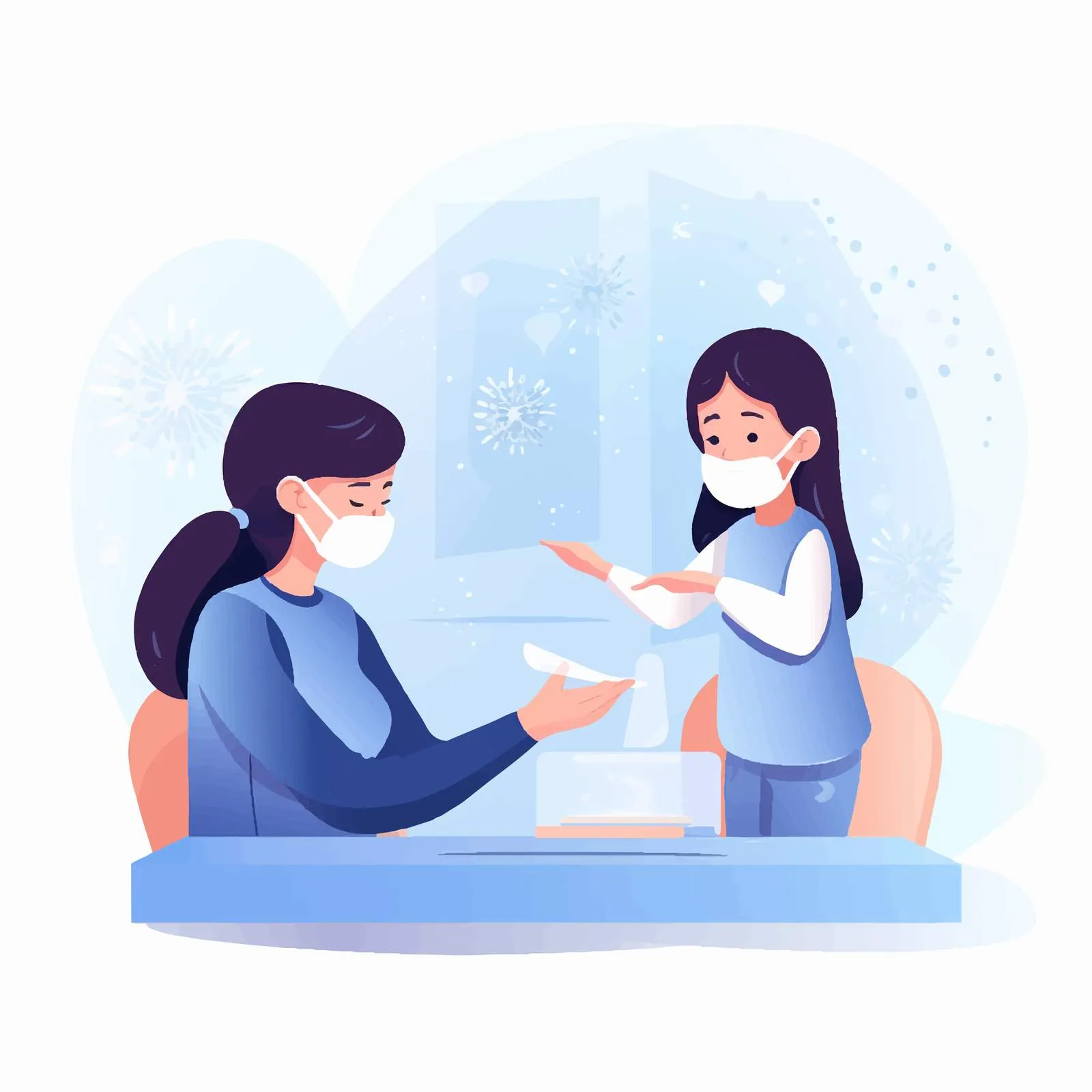 Mother and Child during COVID PCR Testing — free download from Dotvec