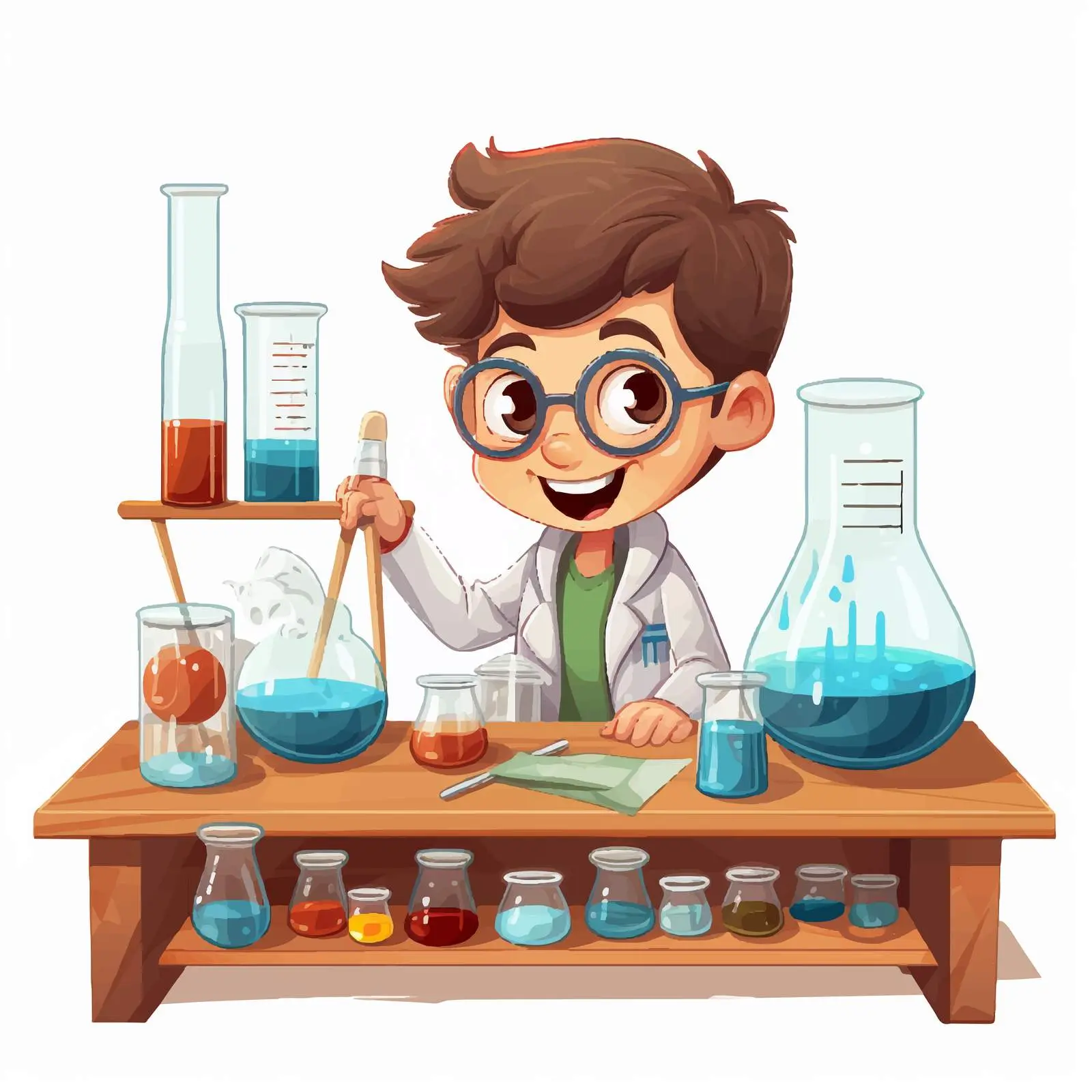 Child Conducting Experiments with Lab Equipment — free download from Dotvec