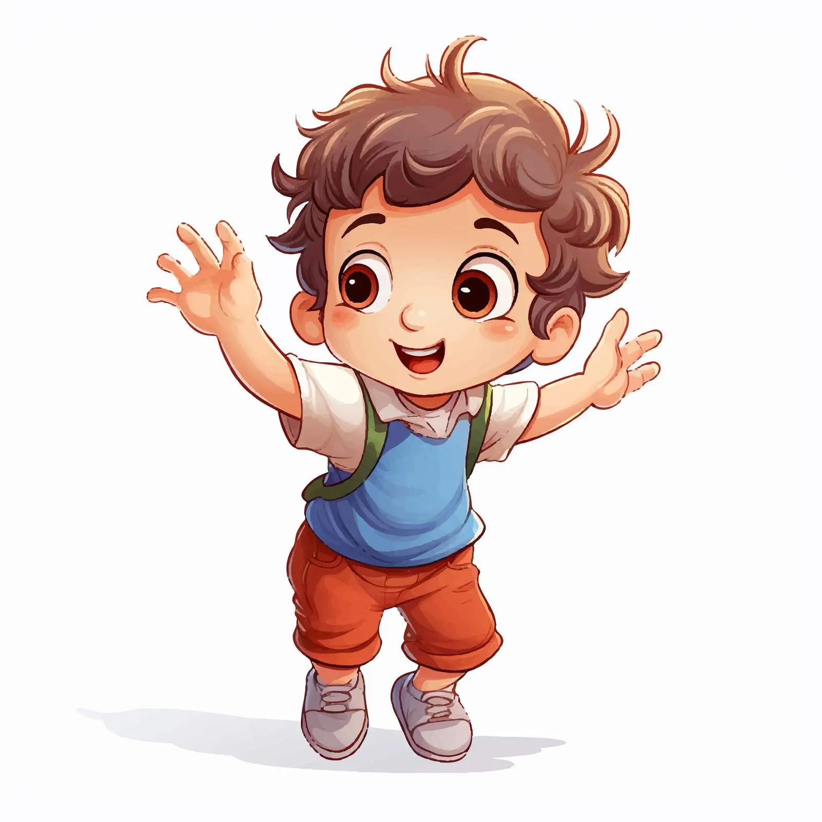 Child Cartoon Illustration on White Background — free download from Dotvec