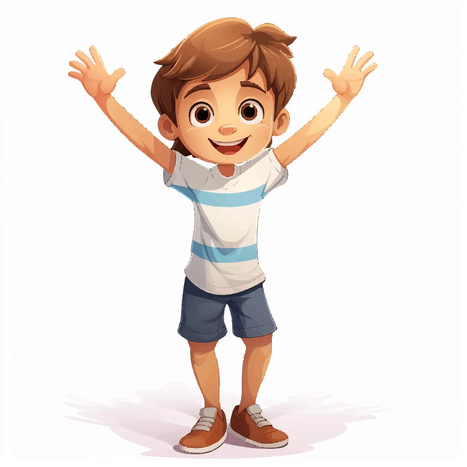Child in Sport Dress with Arms Up — free download from Dotvec