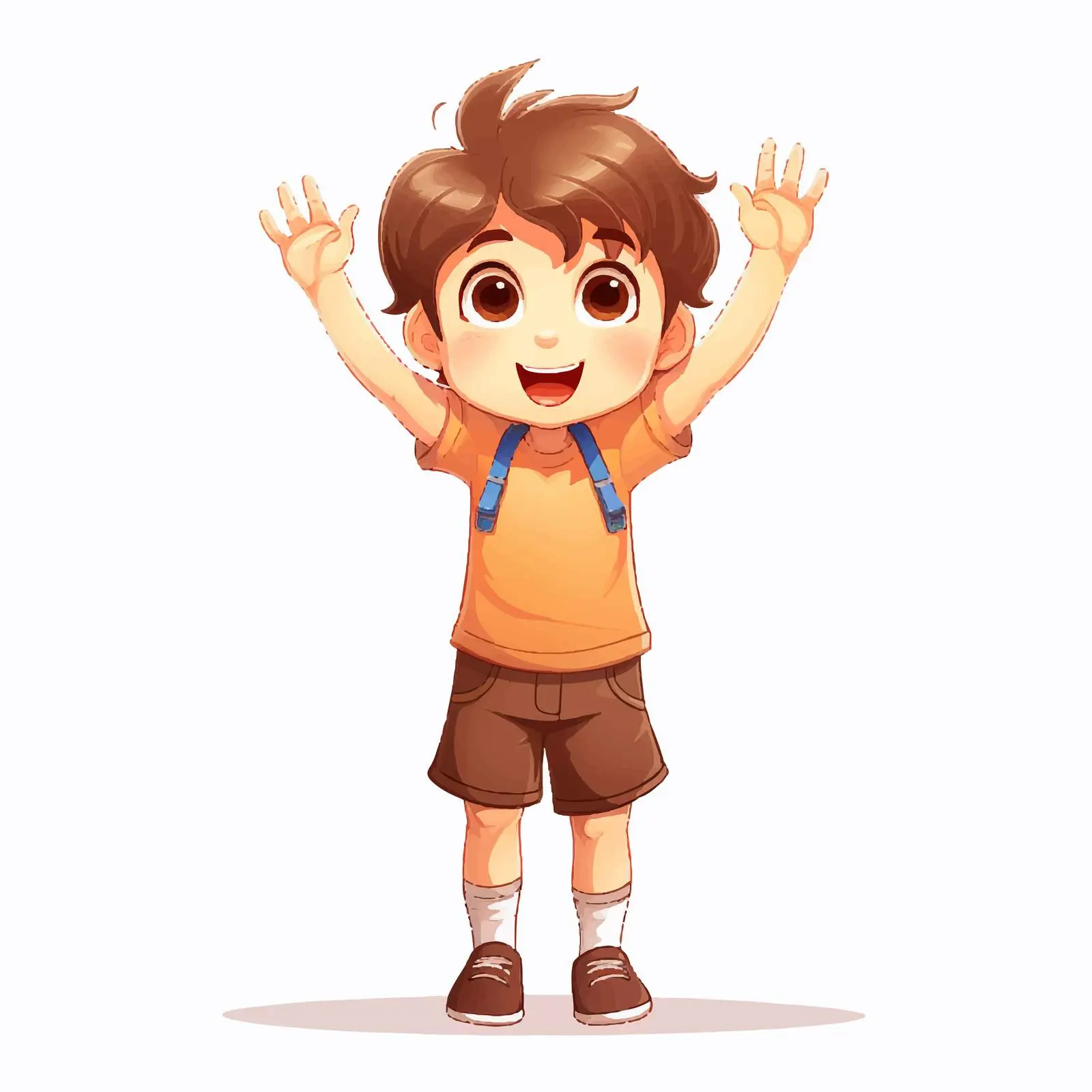 Child in Sport Dress with Arms Up — free download from Dotvec