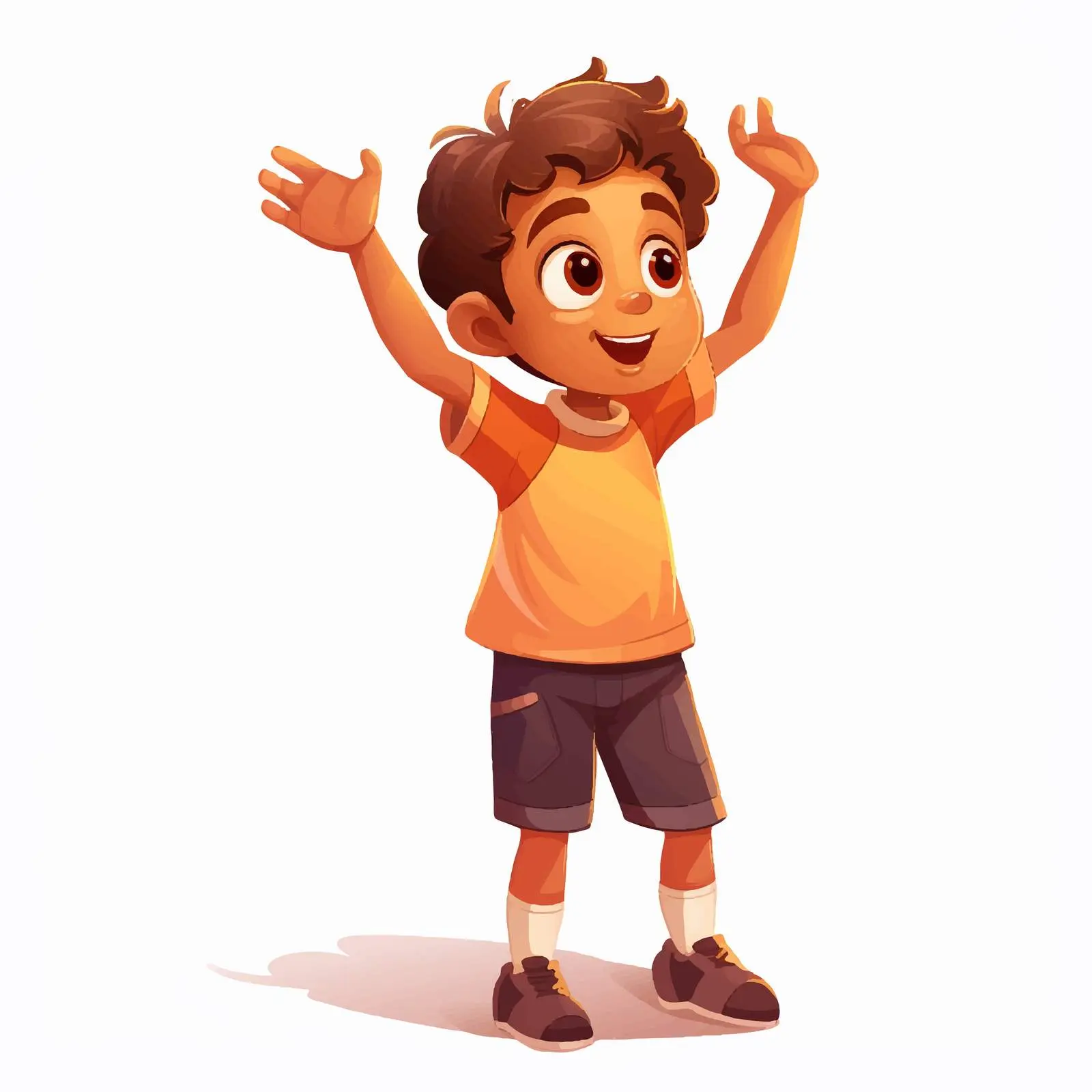 Child in Sport Dress with Arms Raised – free physical activity image from Dotvec