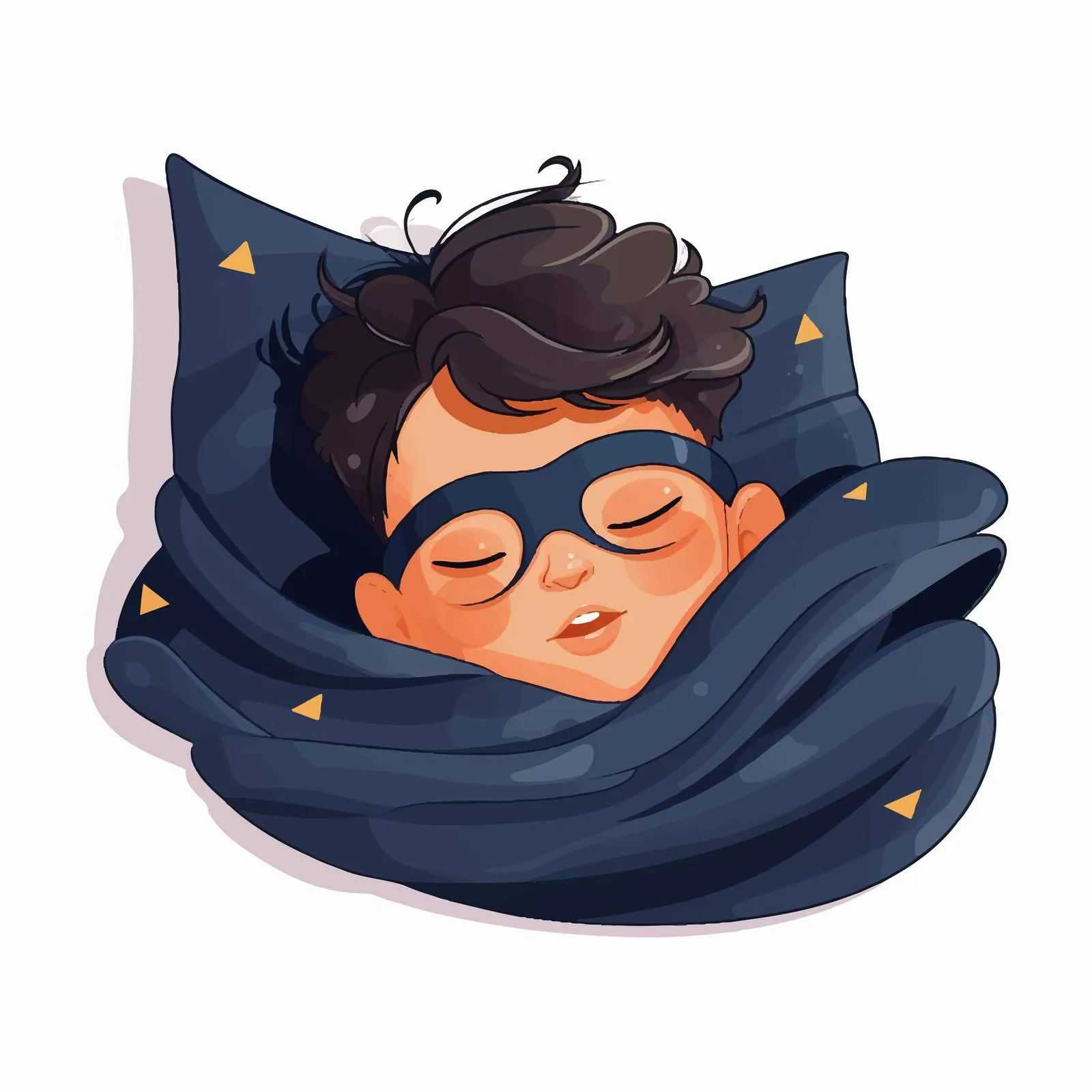 Child Teenager Asleep with Sleeping Mask in Bed — free download from Dotvec