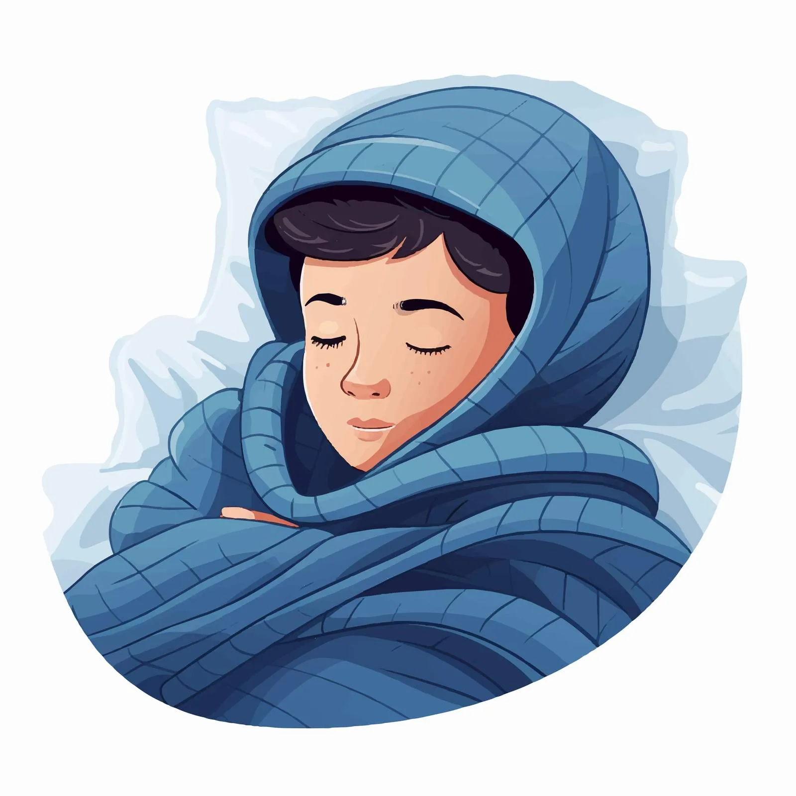 Teenager Asleep with Sleeping Mask in Bed — free download from Dotvec