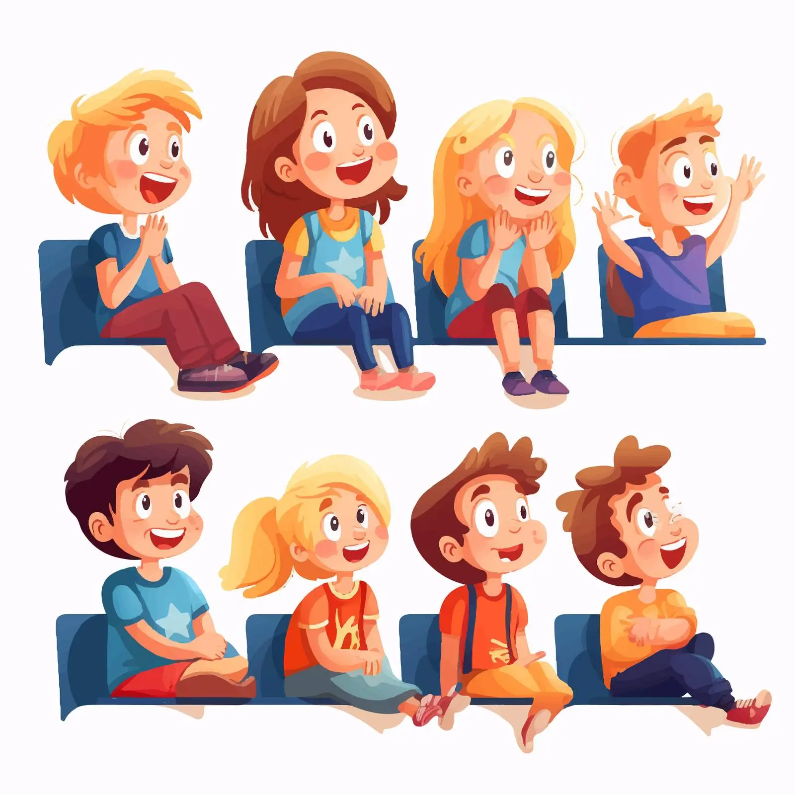 Happy Kids Engaged in Public Audience — free download from Dotvec
