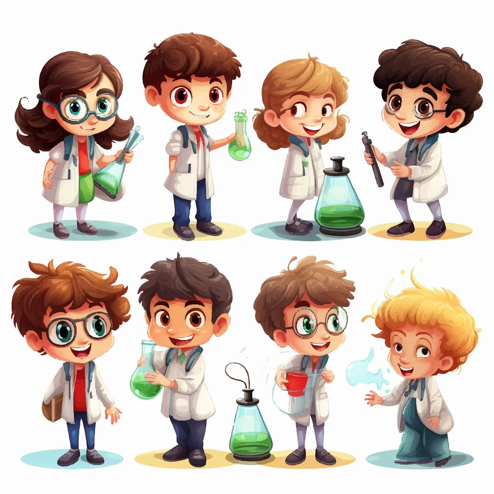 Children Engaged in Exciting Science Experiments — free download from Dotvec