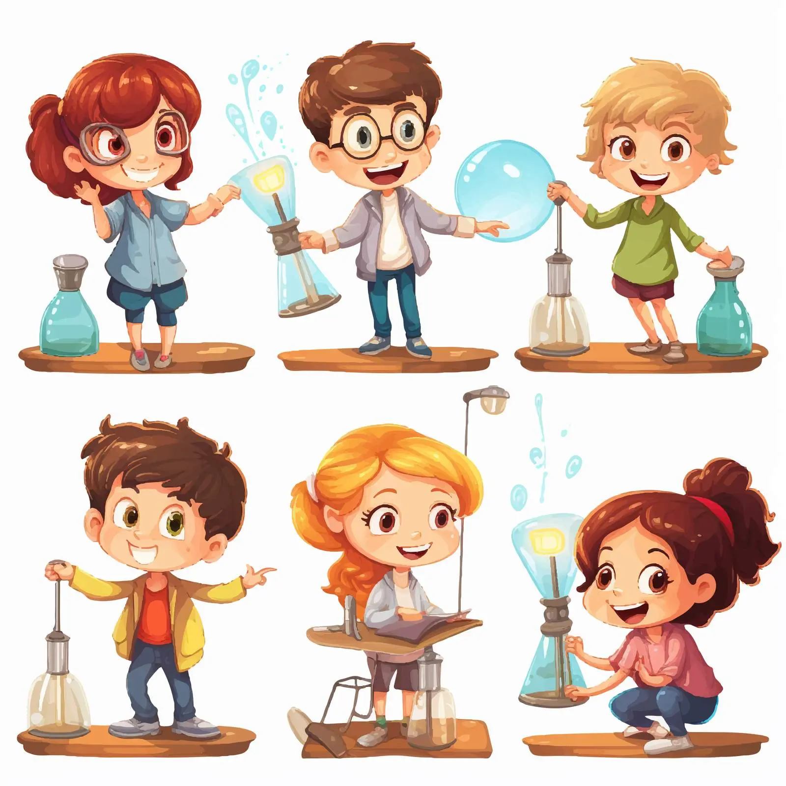 Children Engaging in Science Experiments — free download from Dotvec