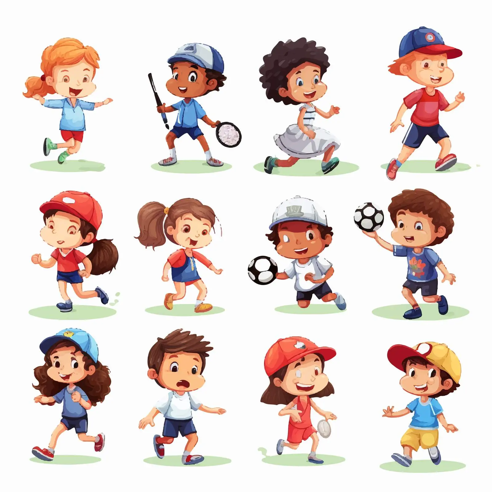Children Engaged in Various Sports Activities – free outdoor sports image from Dotvec