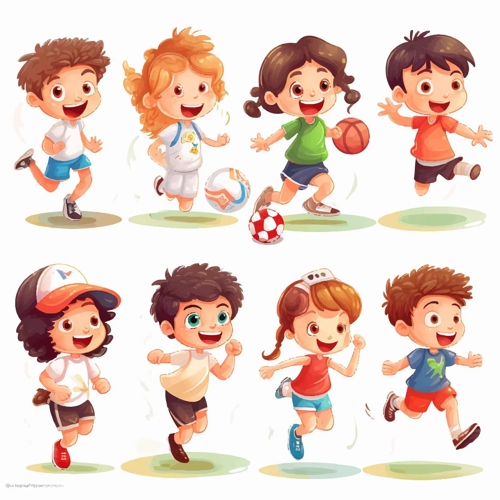 Children Engaging in Various Sports Activities — free download from Dotvec