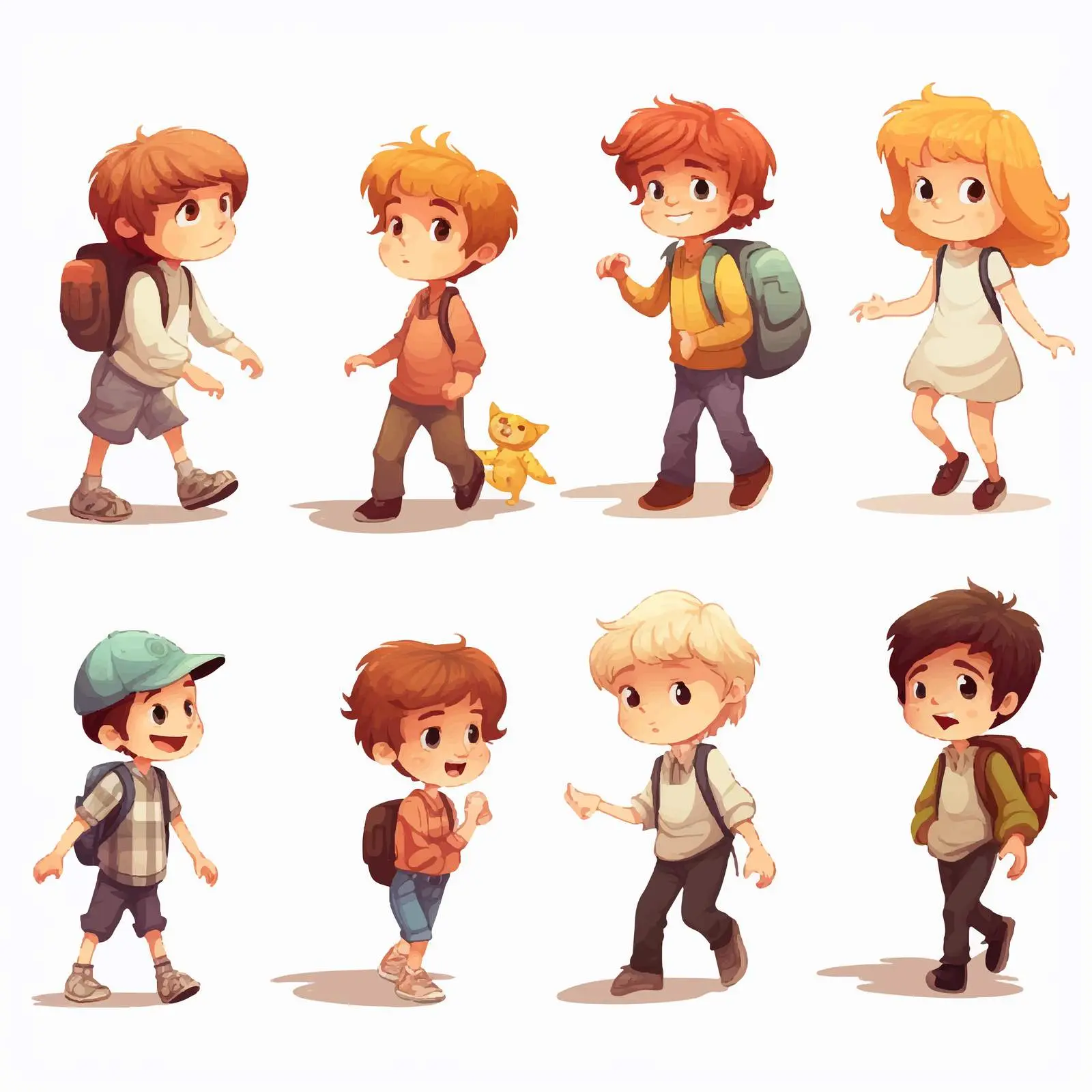 Illustration of Children in Different Developmental Stages — free download from Dotvec