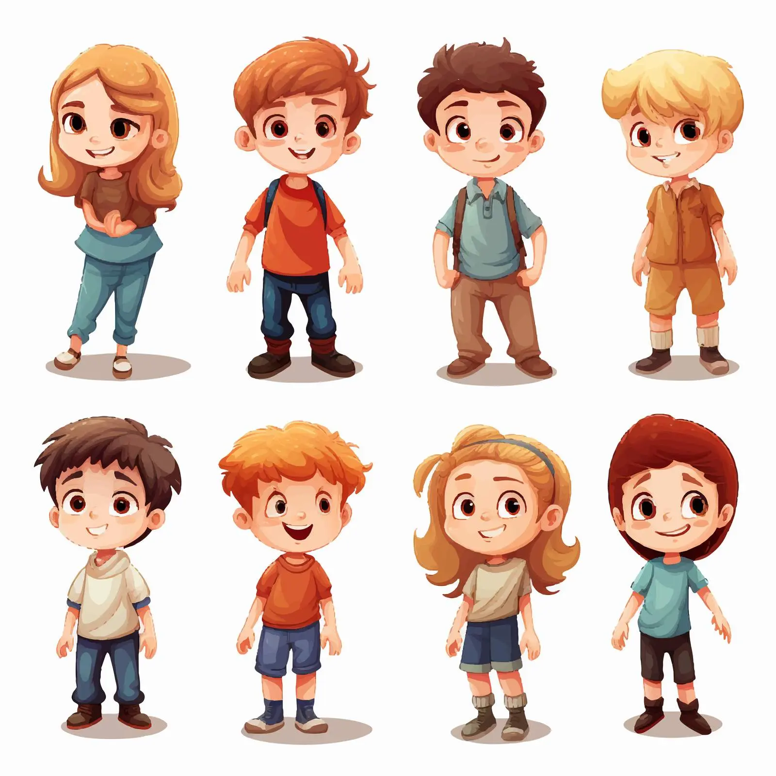 Illustration of Children in Various Developmental Stages — free download from Dotvec