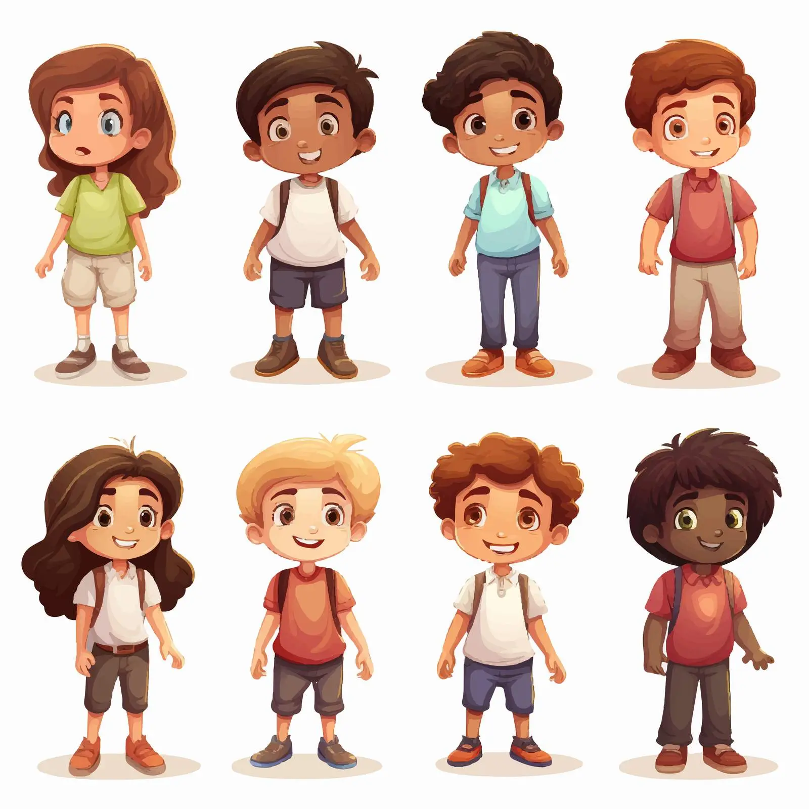 Children in Various Developmental Stages Illustration — free download from Dotvec