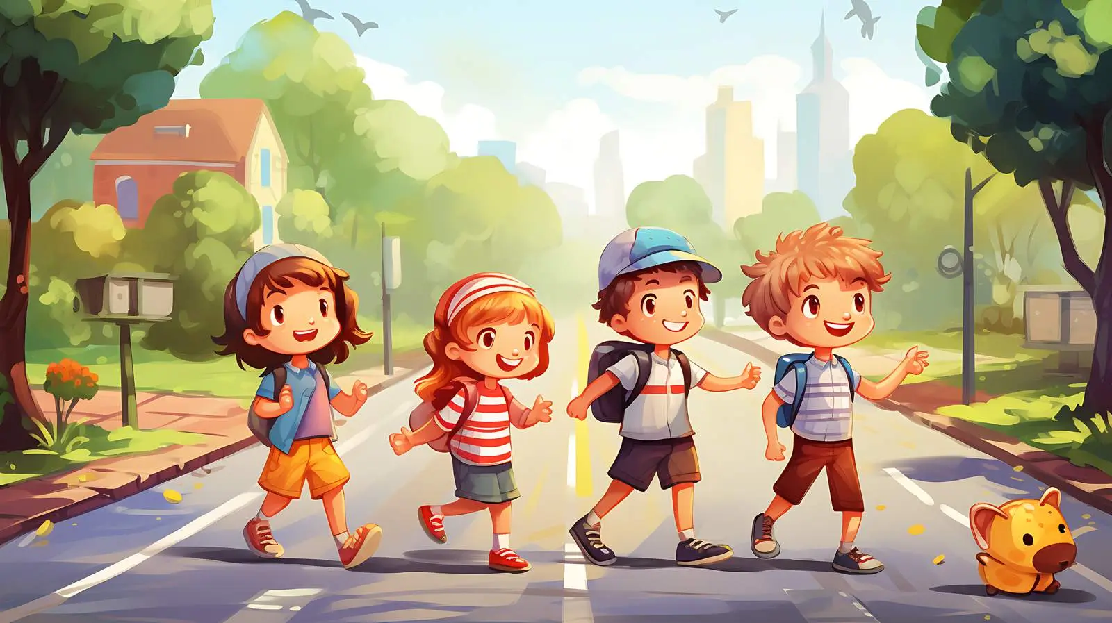 Pedestrian Safety Awareness Campaign for Kids – free crossroad image from Dotvec