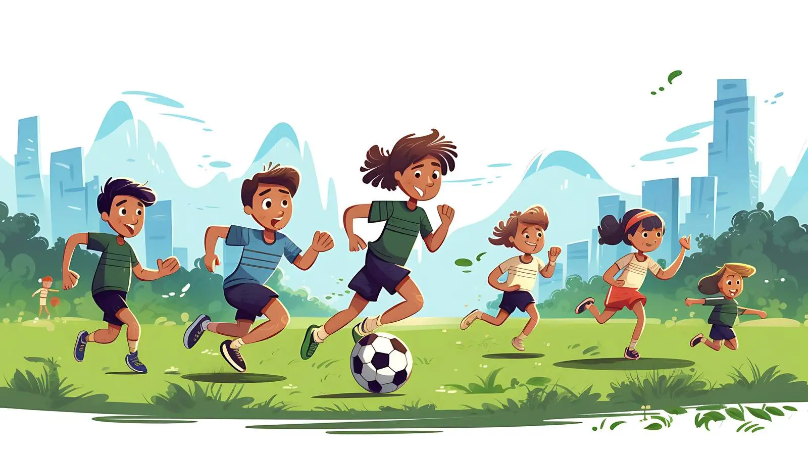 Youth Soccer Game Action Shot — free download from Dotvec