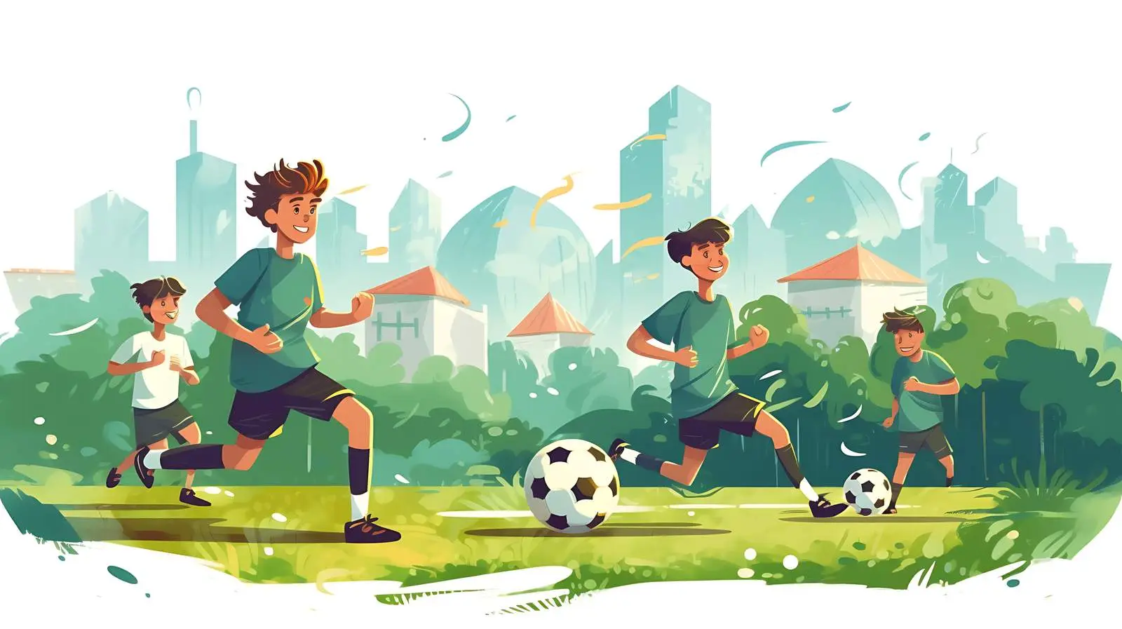 Youth Soccer Match Action Shot — free download from Dotvec