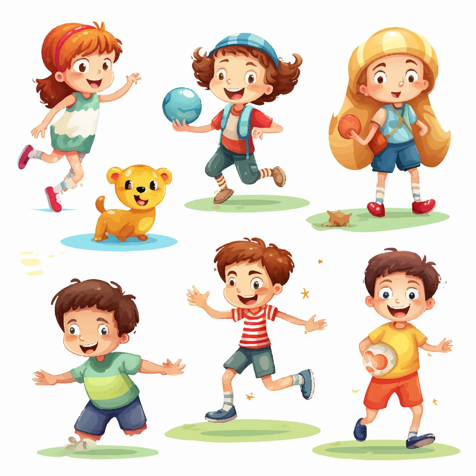 Children Engaged in Various Fun Activities – free group play image from Dotvec