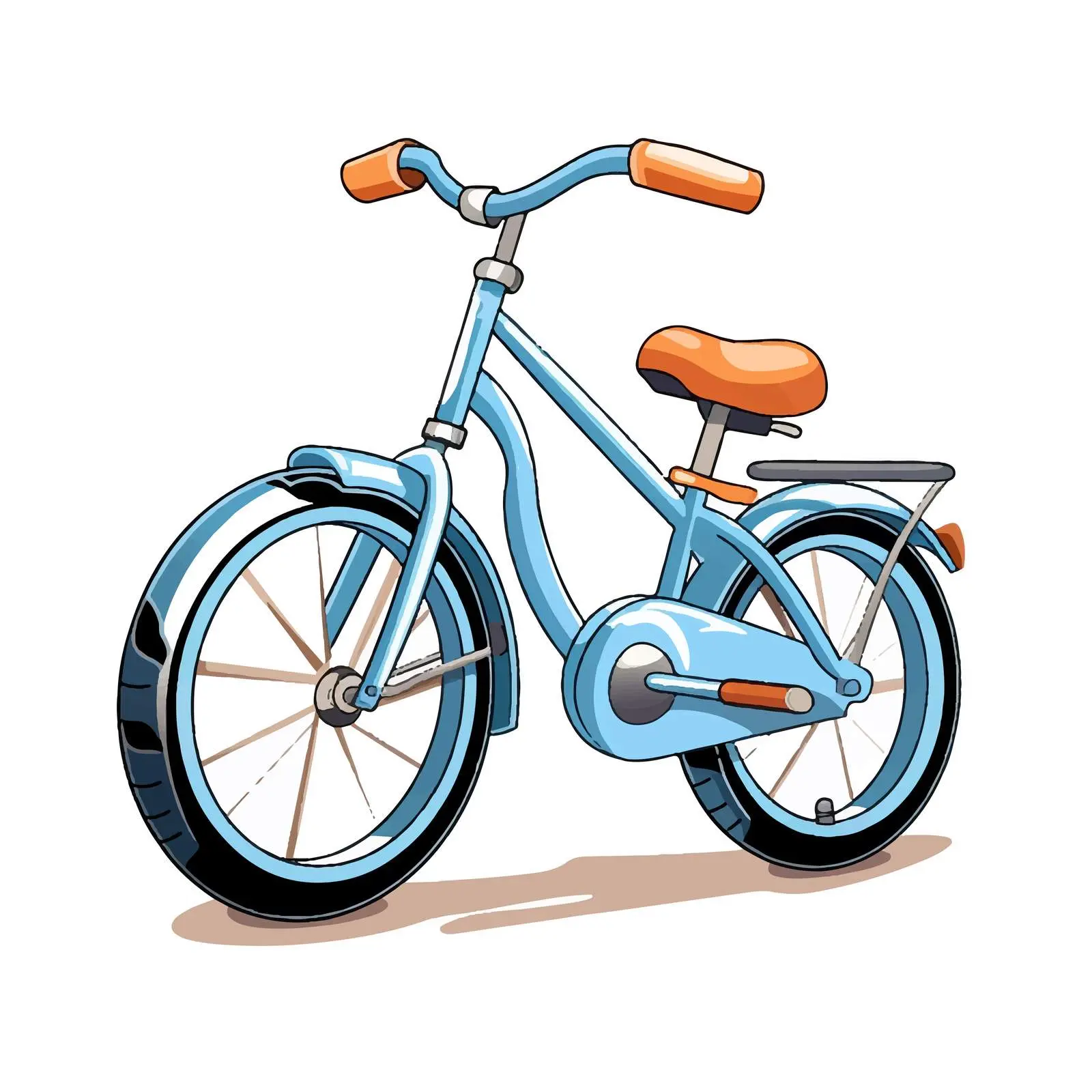 Colorful Cartoon Children's Bicycle Vector Illustration — free download from Dotvec