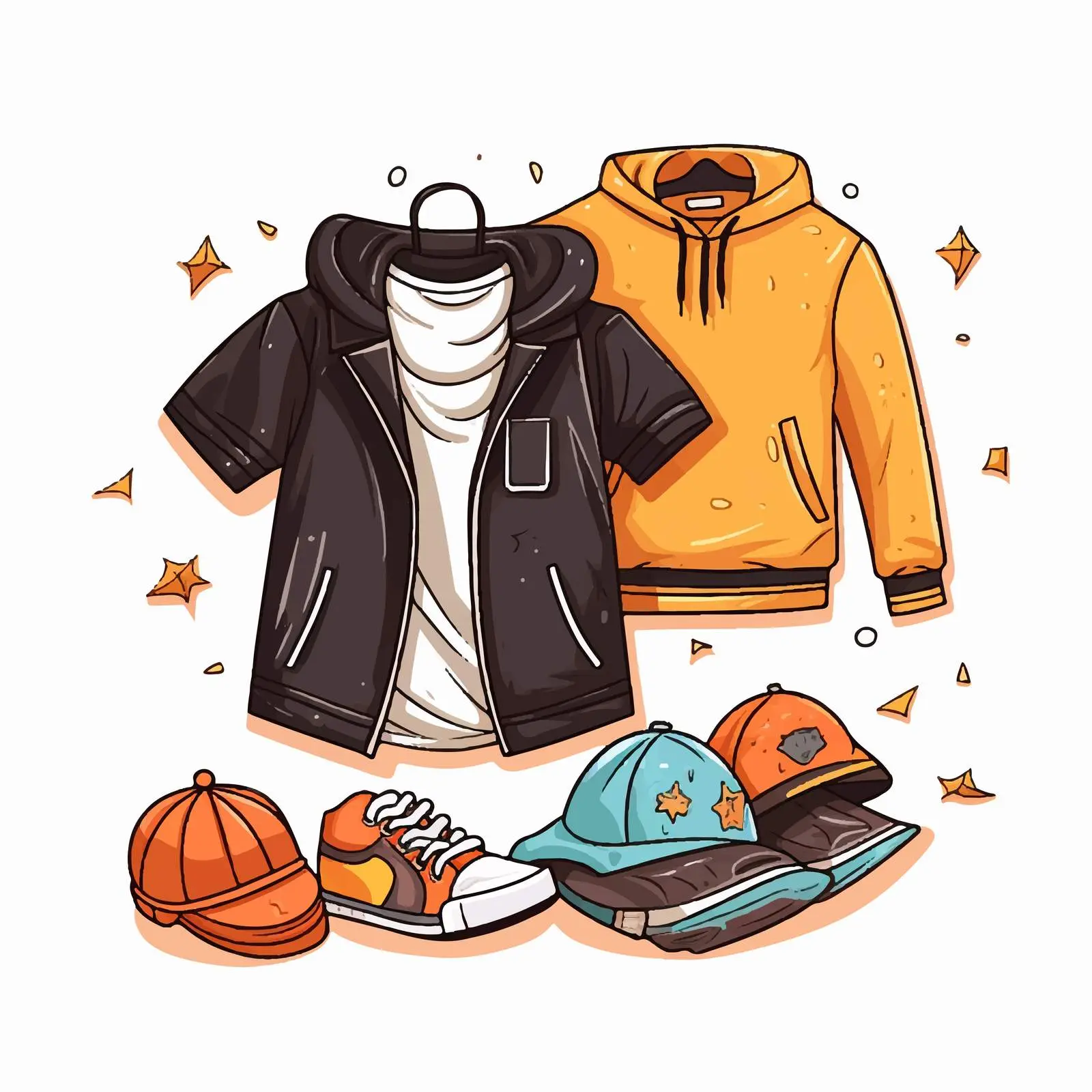 Stylish Children's Fashion Suit and Hat Vector — free download from Dotvec