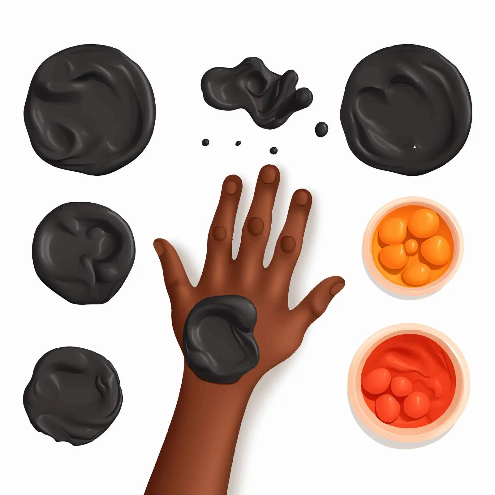Child's Hands Playing with Plasticine from Above — free download from Dotvec