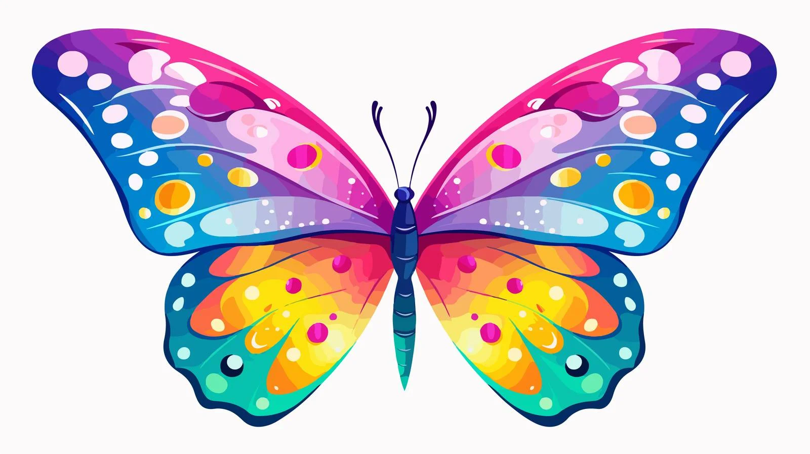Child's Butterfly Drawing Vector Illustration — free download from Dotvec