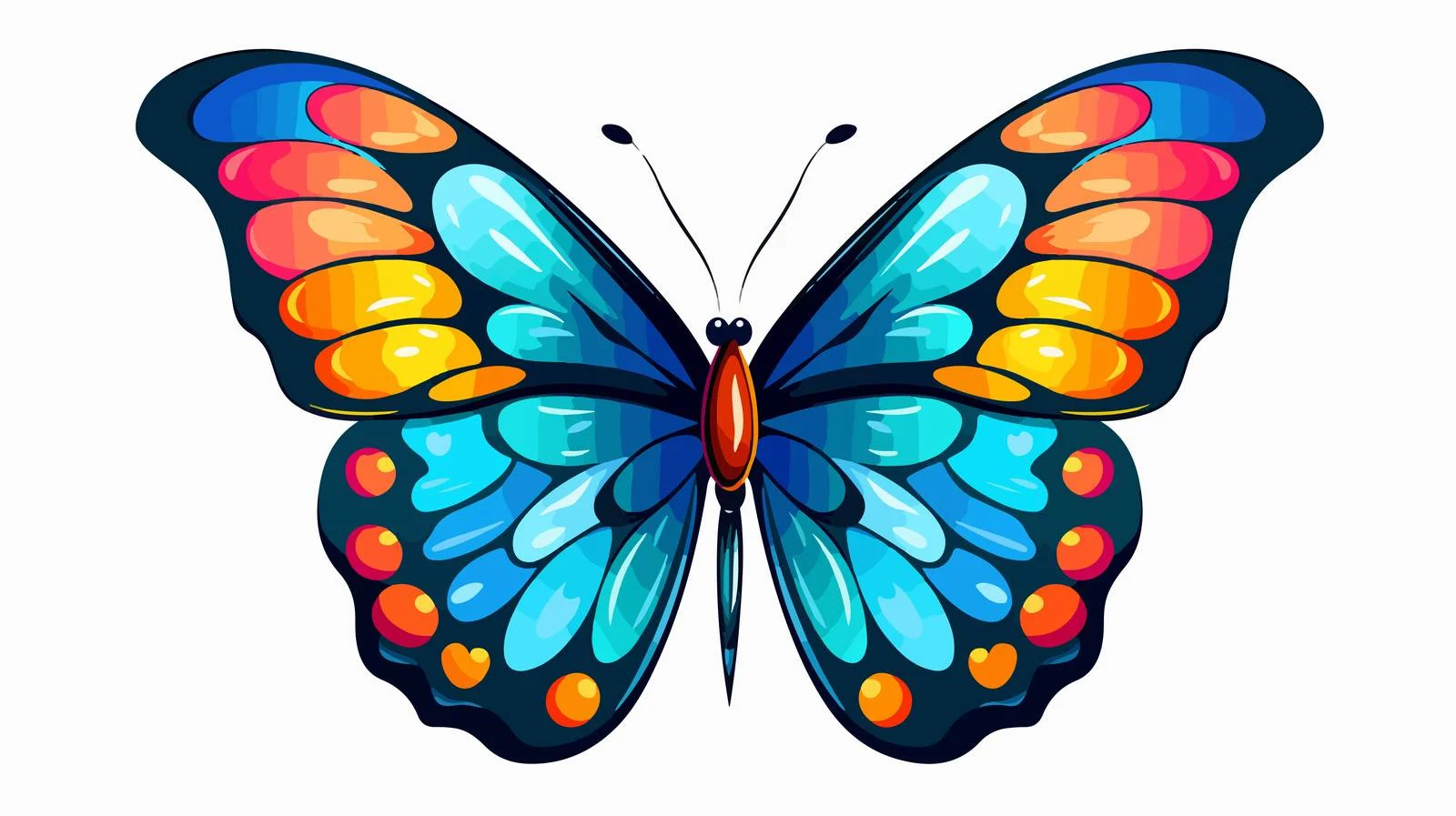 Child's Butterfly Drawing Vector Illustration — free download from Dotvec