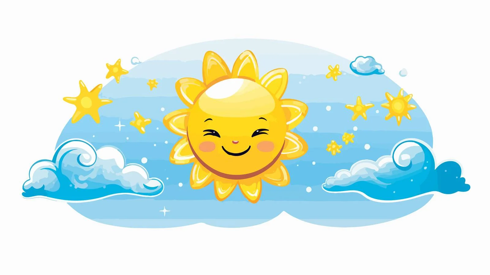 Sunny Weather Child's Drawing Vector Cartoon — free download from Dotvec