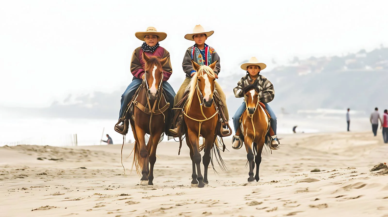 Chilean Family Riding Horse in Viña del Mar — free download from Dotvec
