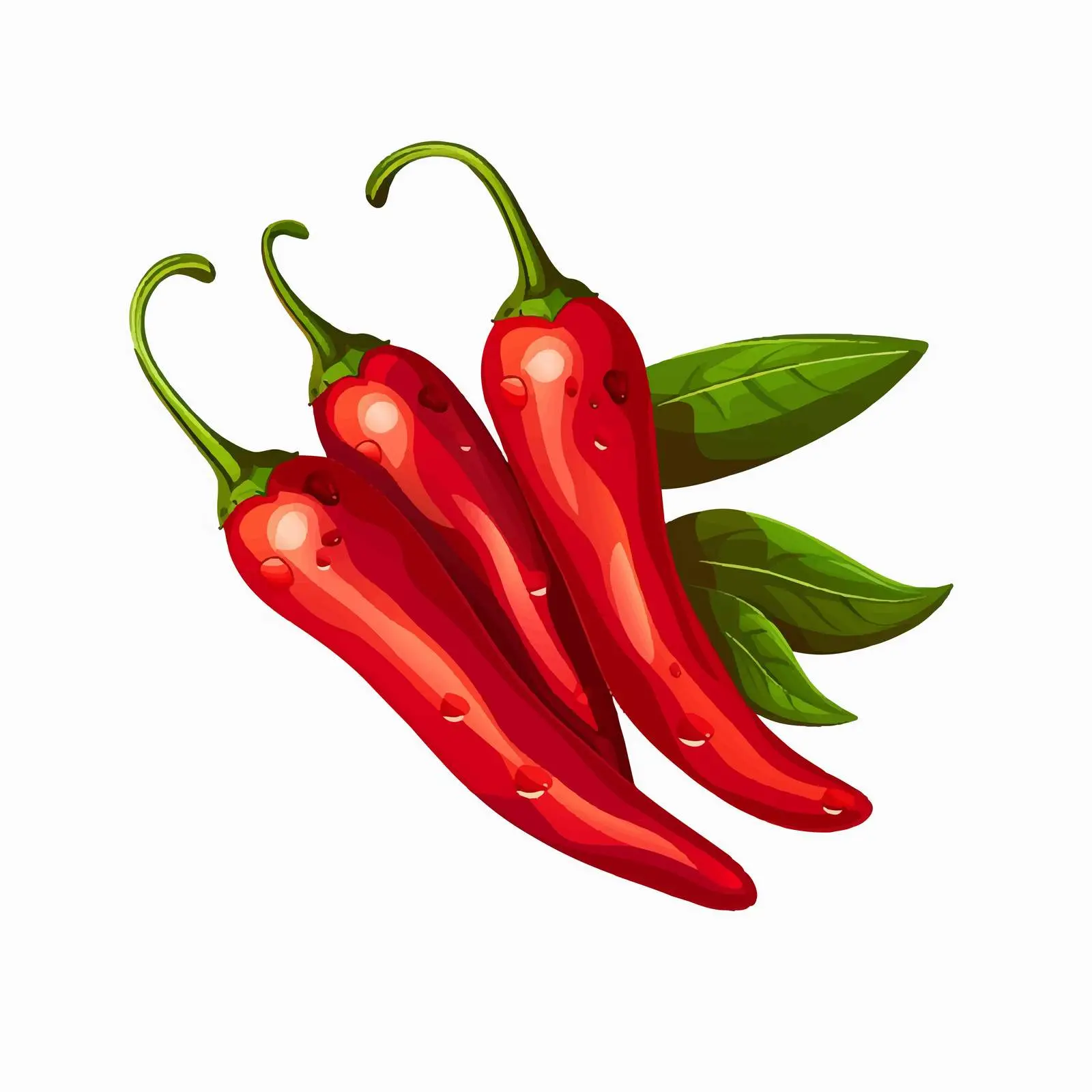 Chili Illustration on White Background for Education – free info graphics image from Dotvec