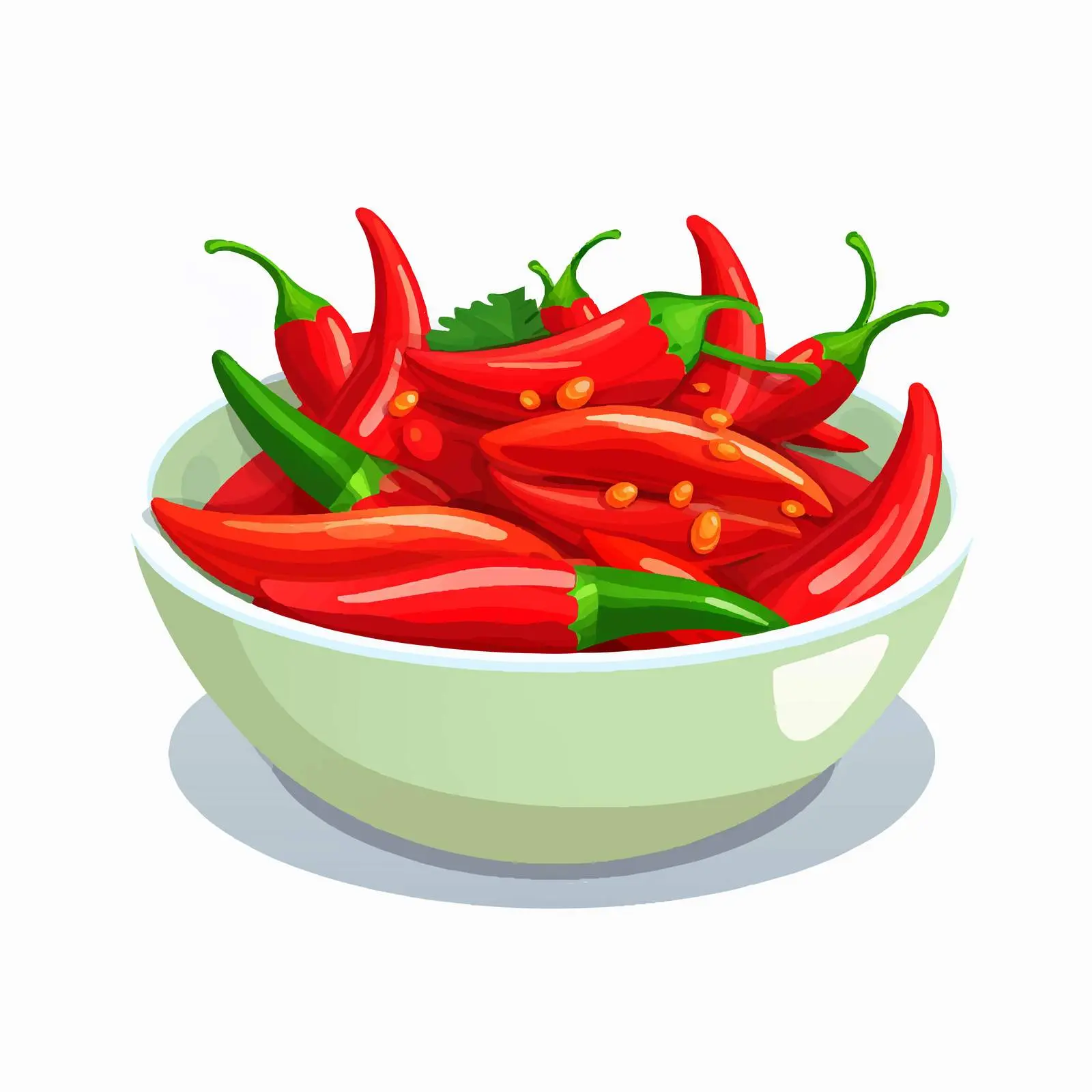 Chili Illustration on White Background for Education – free seasoning image from Dotvec