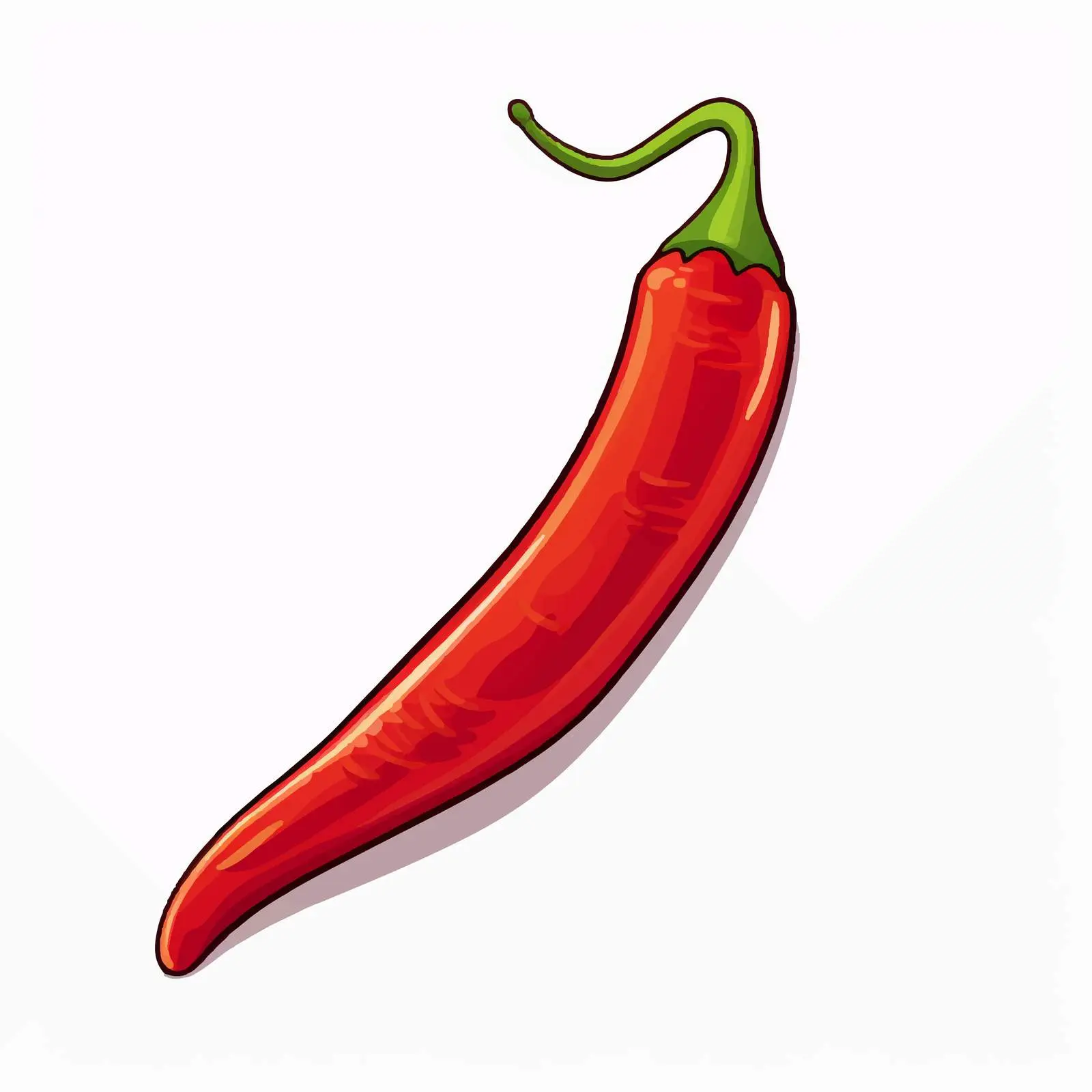 Chili Outline Illustration on White Background — free download from Dotvec