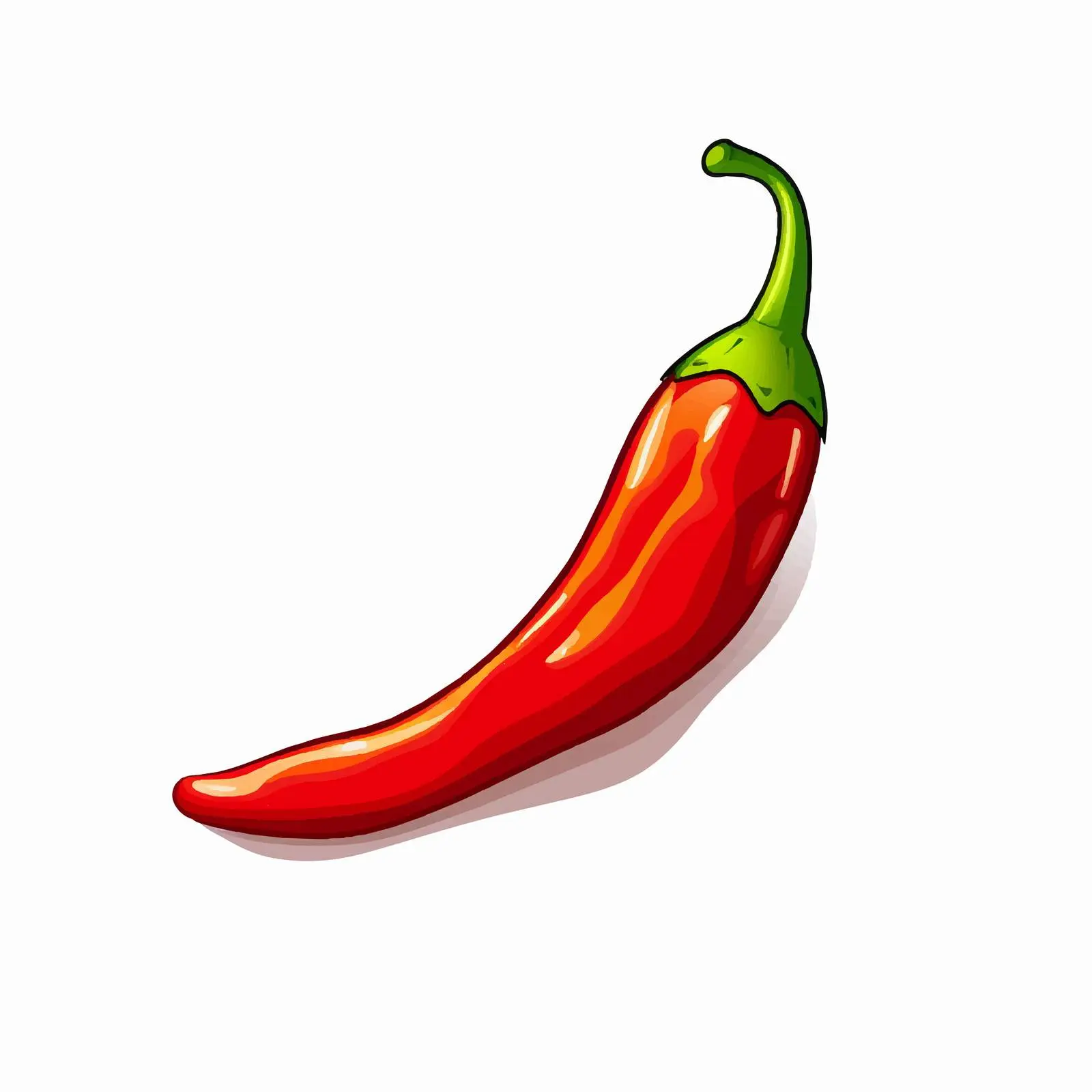 Chili Pepper Vector Illustration on White Background – free seasoning image from Dotvec