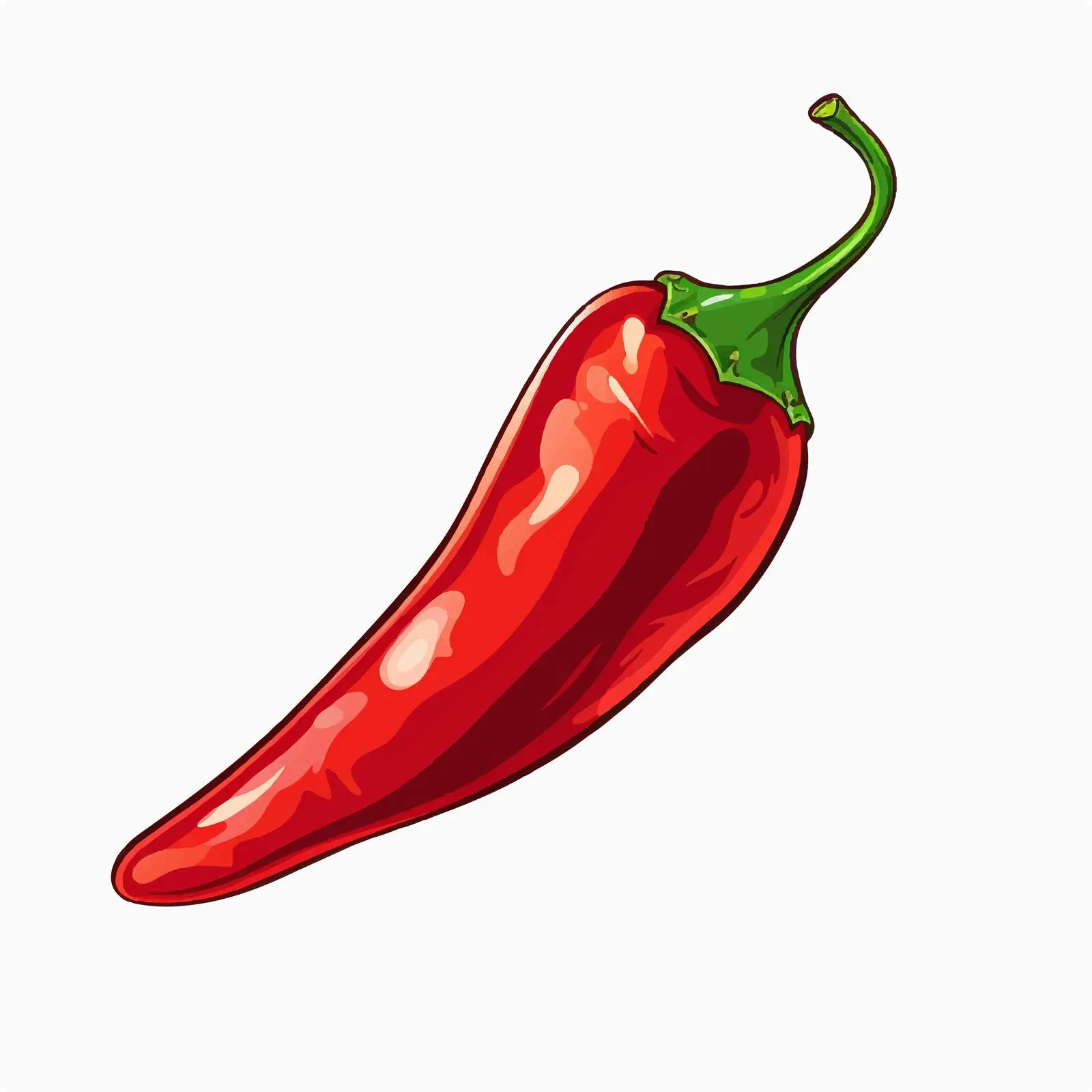 Chili Pepper Vector Illustration on White Background — free download from Dotvec