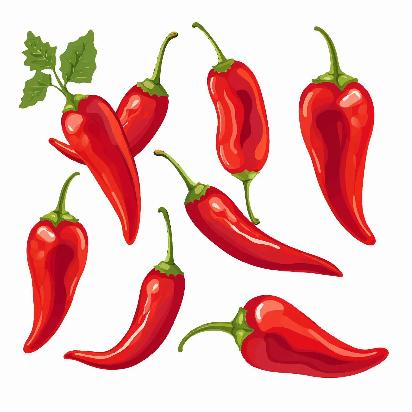 Chili Pepper Vector Illustration on White Background — free download from Dotvec