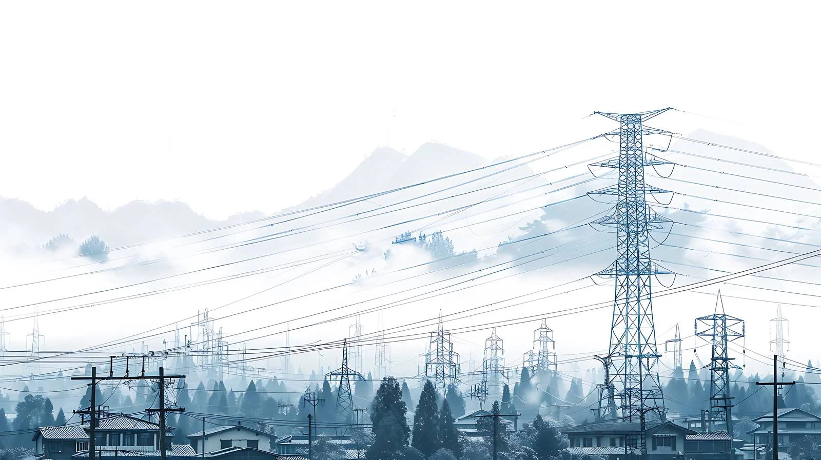 China Power Grid on White Background — free download from Dotvec