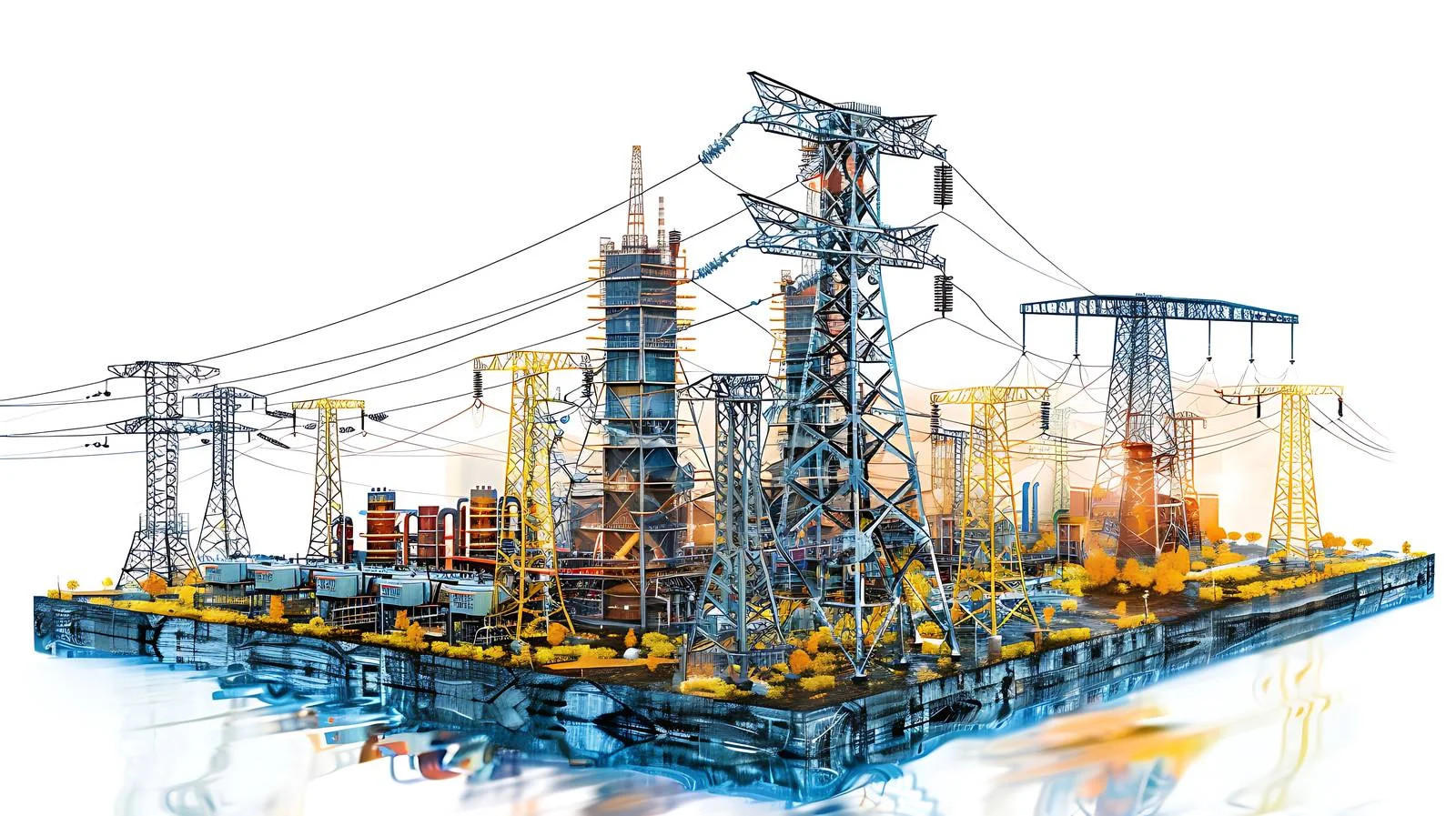 Chinese Power Grid on White Background — free download from Dotvec