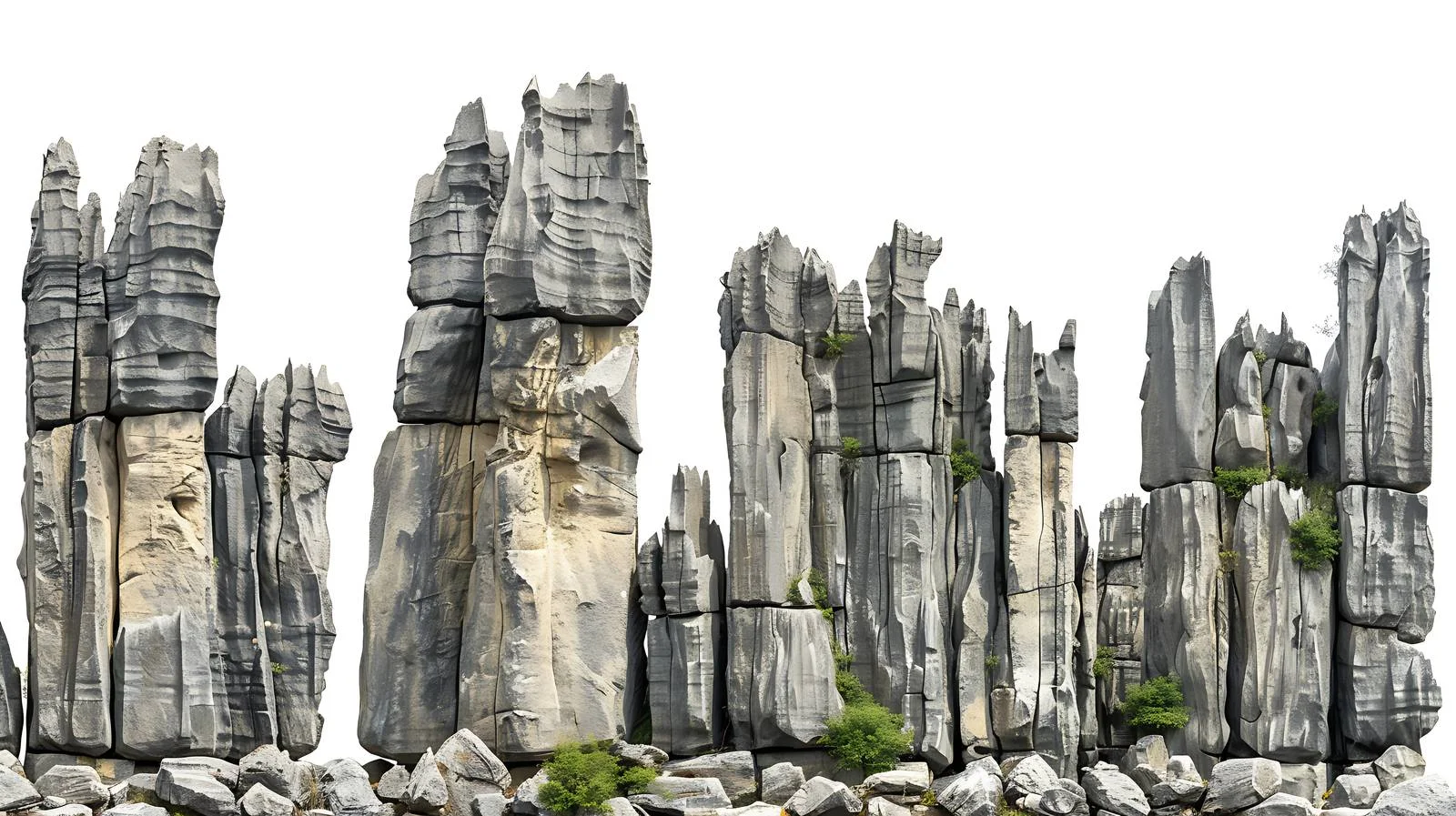 Shilin Stone Forest White Background — free download from Dotvec