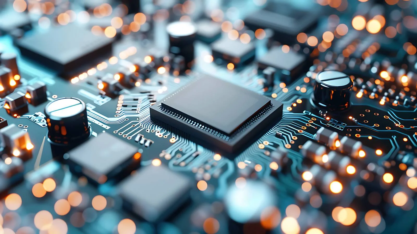 Electronic Circuit Board on White Background — free download from Dotvec