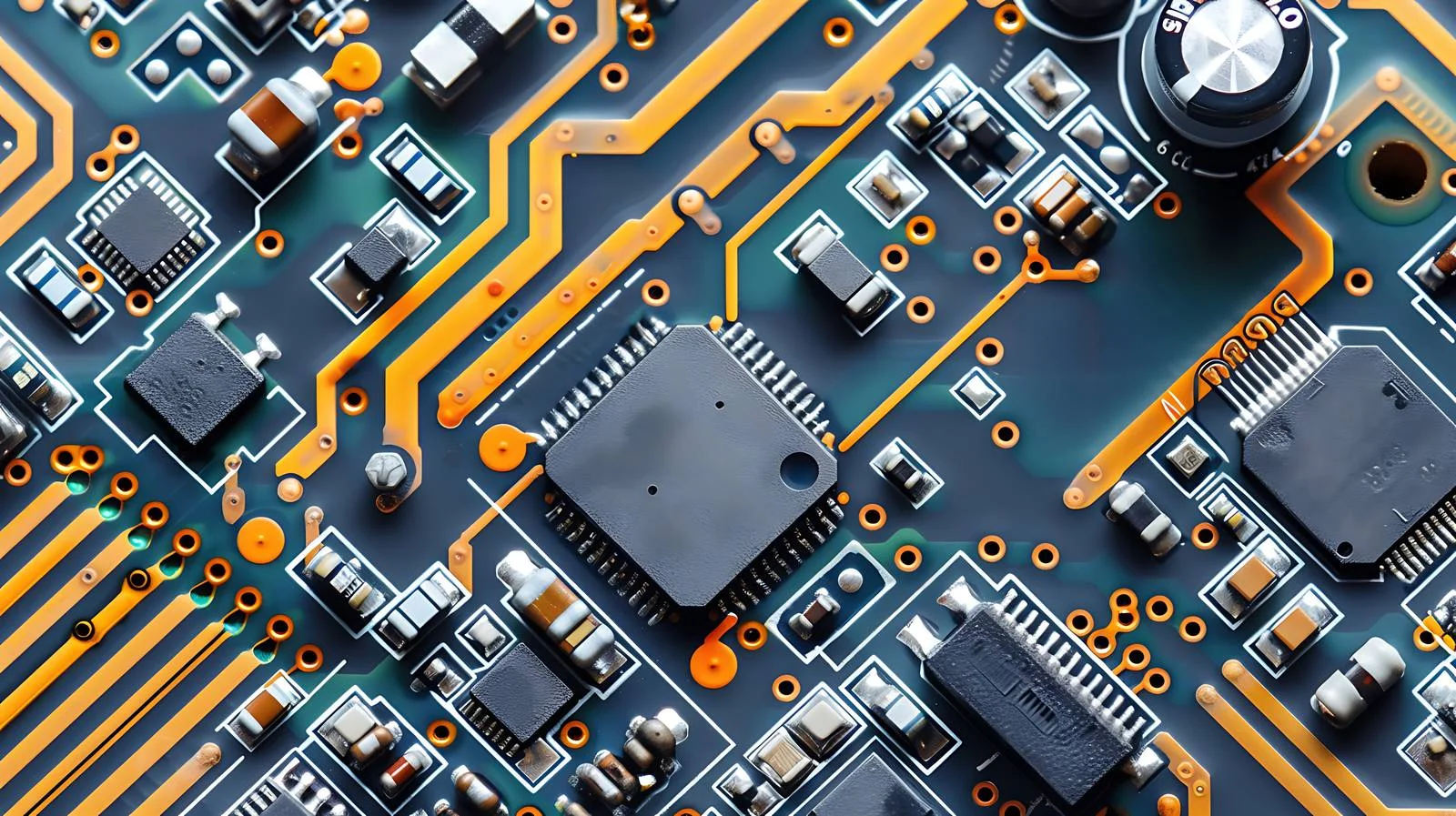 Microchip Circuit Board on White Background — free download from Dotvec