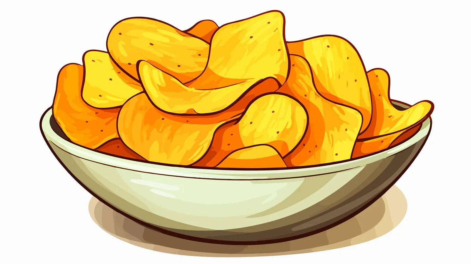 Vibrant Cartoon Chip Illustration — free download from Dotvec