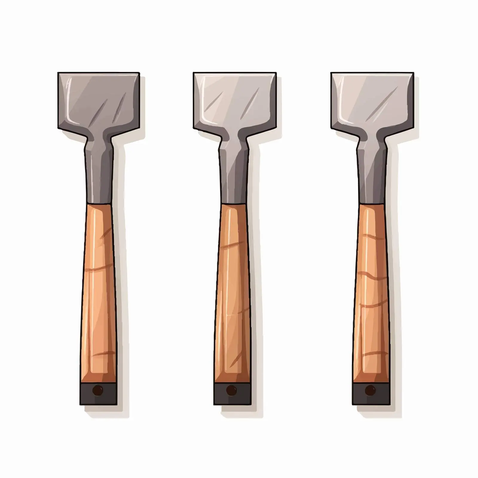 Chisel Line Vector Illustration on White Background — free download from Dotvec