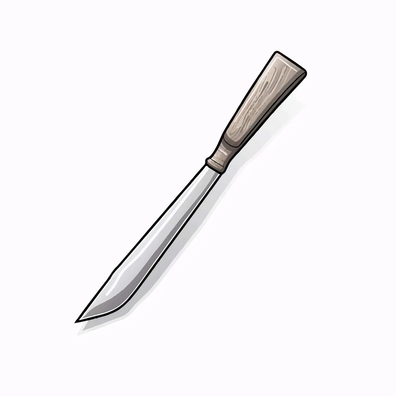 Chisel Outline Vector Illustration on White Background – free construction tools image from Dotvec