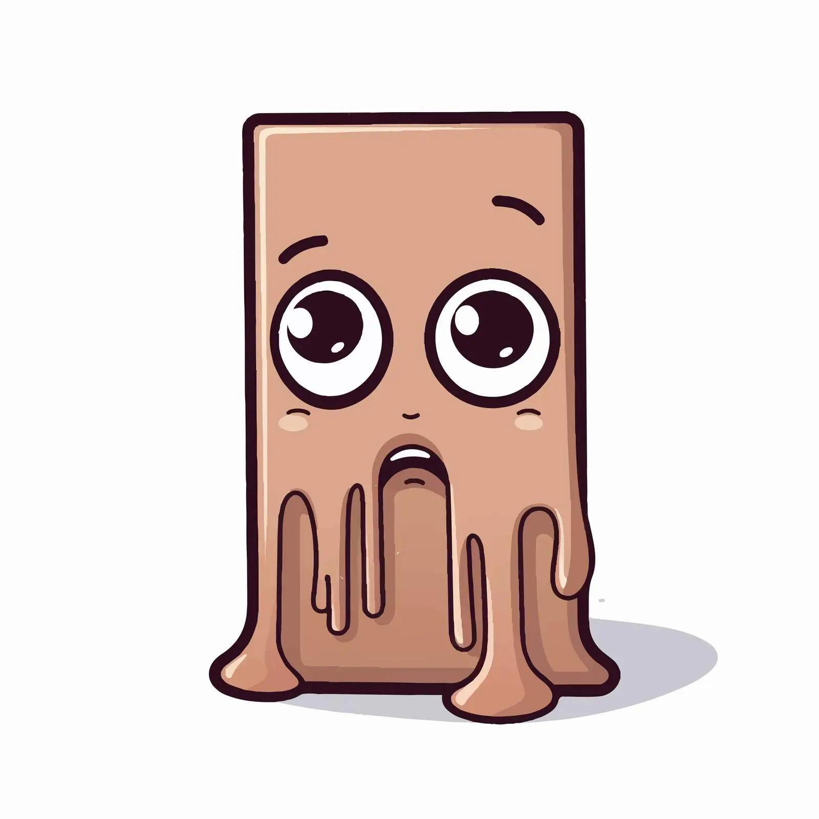 Crying Kawaii Chocolate Bar Cartoon Vector — free download from Dotvec