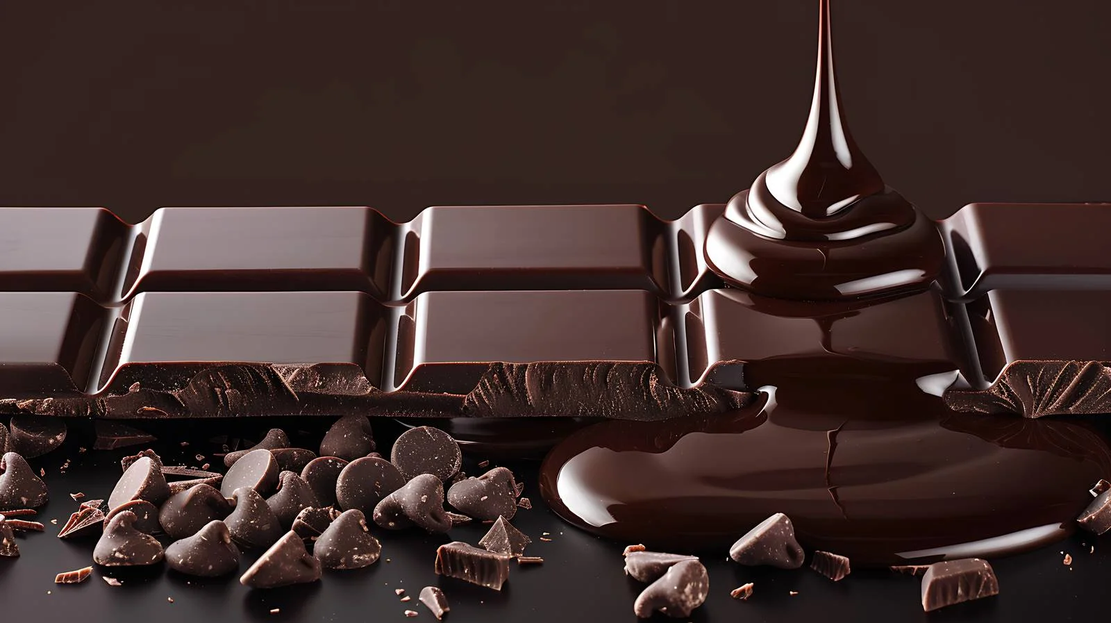 Decadent Dark Chocolate Bar with Melting Drizzle — free download from Dotvec