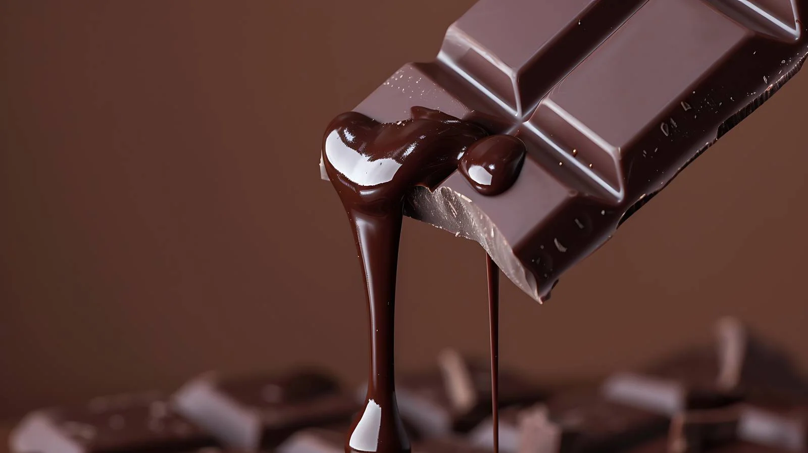 Decadent Dark Chocolate Bar with Melting Drizzle — free download from Dotvec